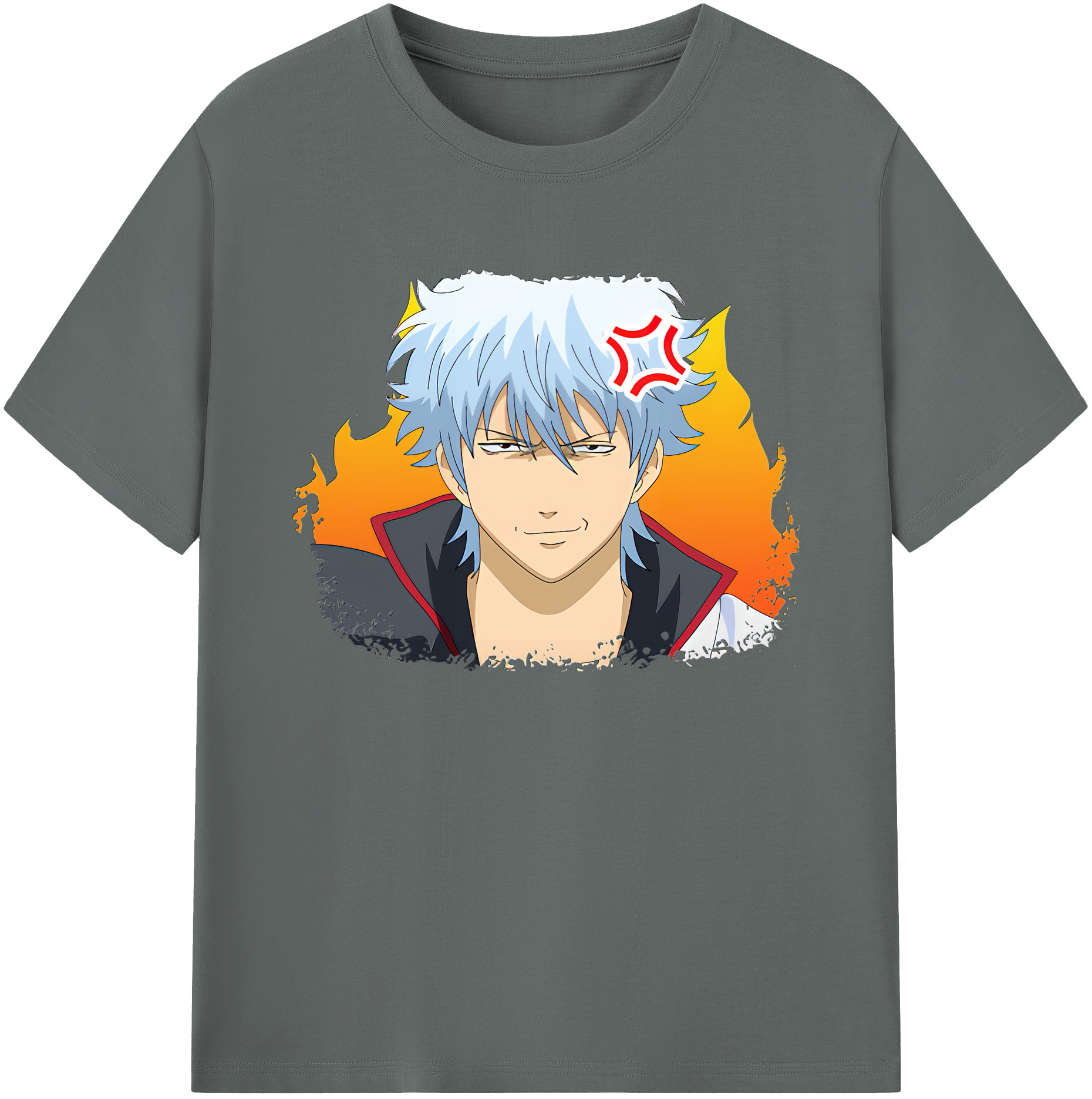 （画像用） ぎんたま 坂田銀時（さかたぎんとき） 神楽 志村新八（しむら しんぱち） GINTAMA Sakata Gintoki Kagura Shimura Shinpachi 綿100％ メンズ半袖Tシャツ｜肌触りやわらか＆通気性